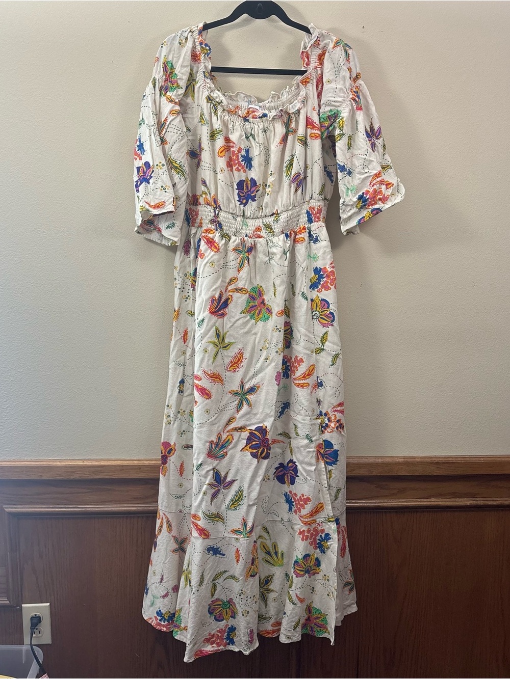 Sugarlips Off The Shoulder Maxi Dress women’s 1X floral cottagecore boho folk